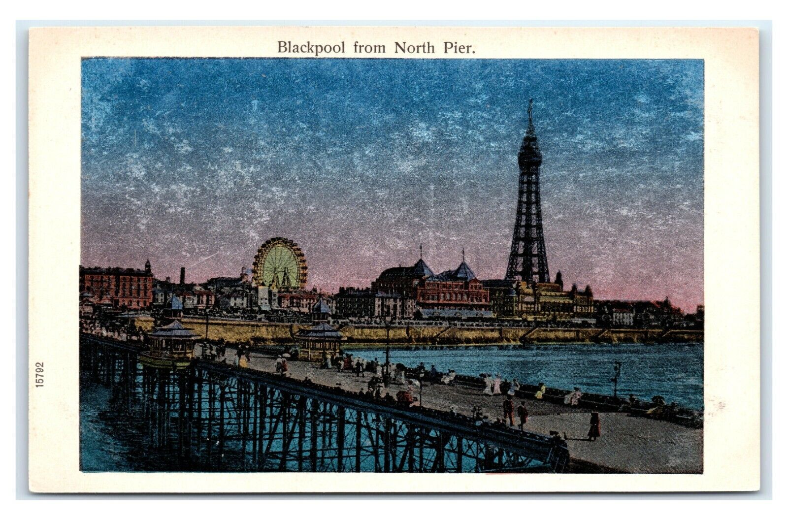 Postcard Blackpool from North Pier *reflective* T5