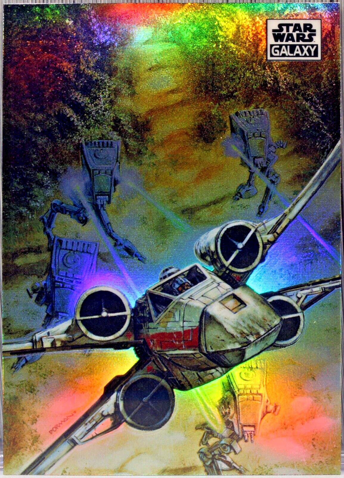 2021 Topps Star Wars Chrome Galaxy Escaping the AT-ST\'s #31 Refractor