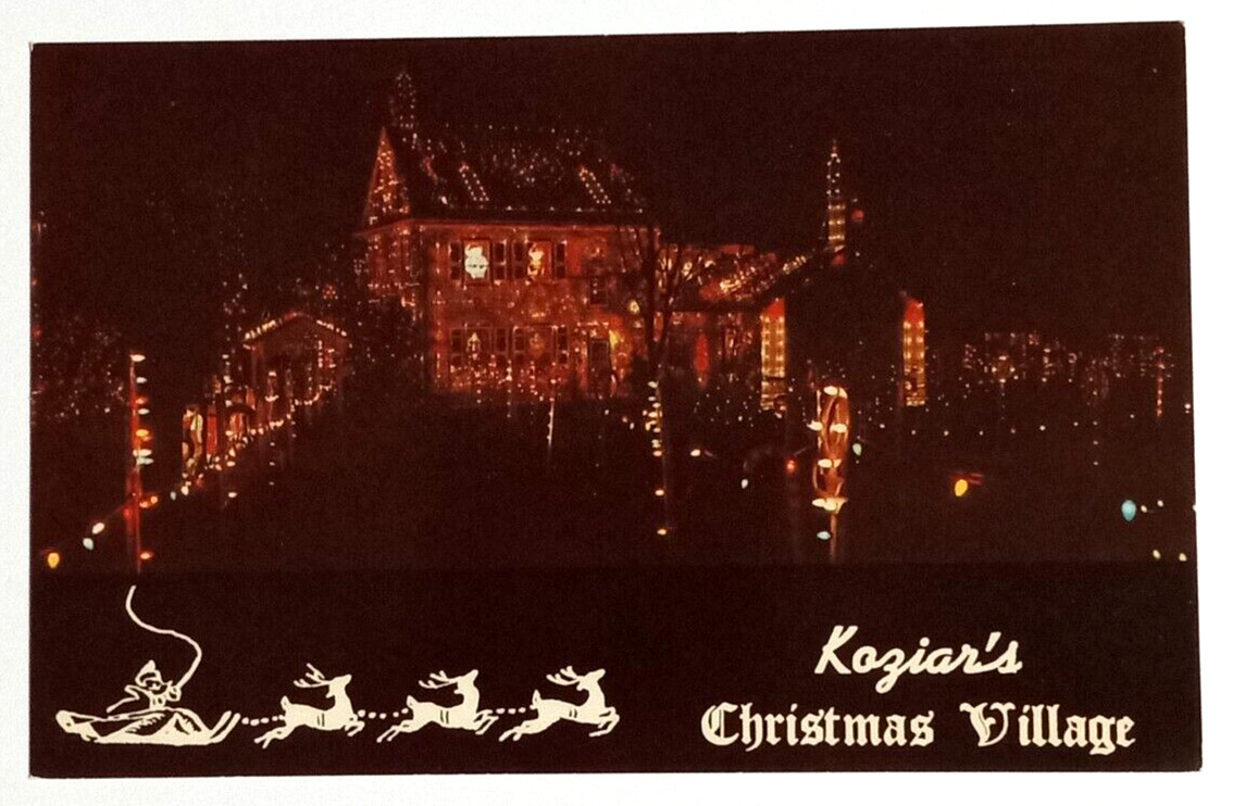 Koziars Christmas Village Bernville Pennsylvania PA Dexter Press Postcard 1960 e