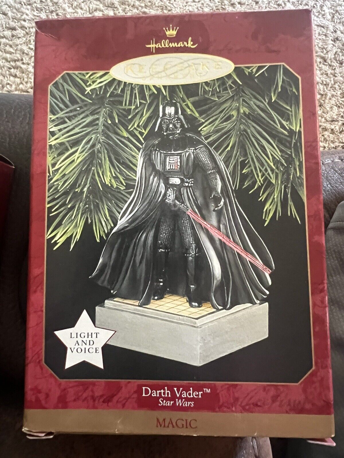 Hallmark Keepsake Ornament Darth Vader Light and Voice Star Wars Magic Ornament