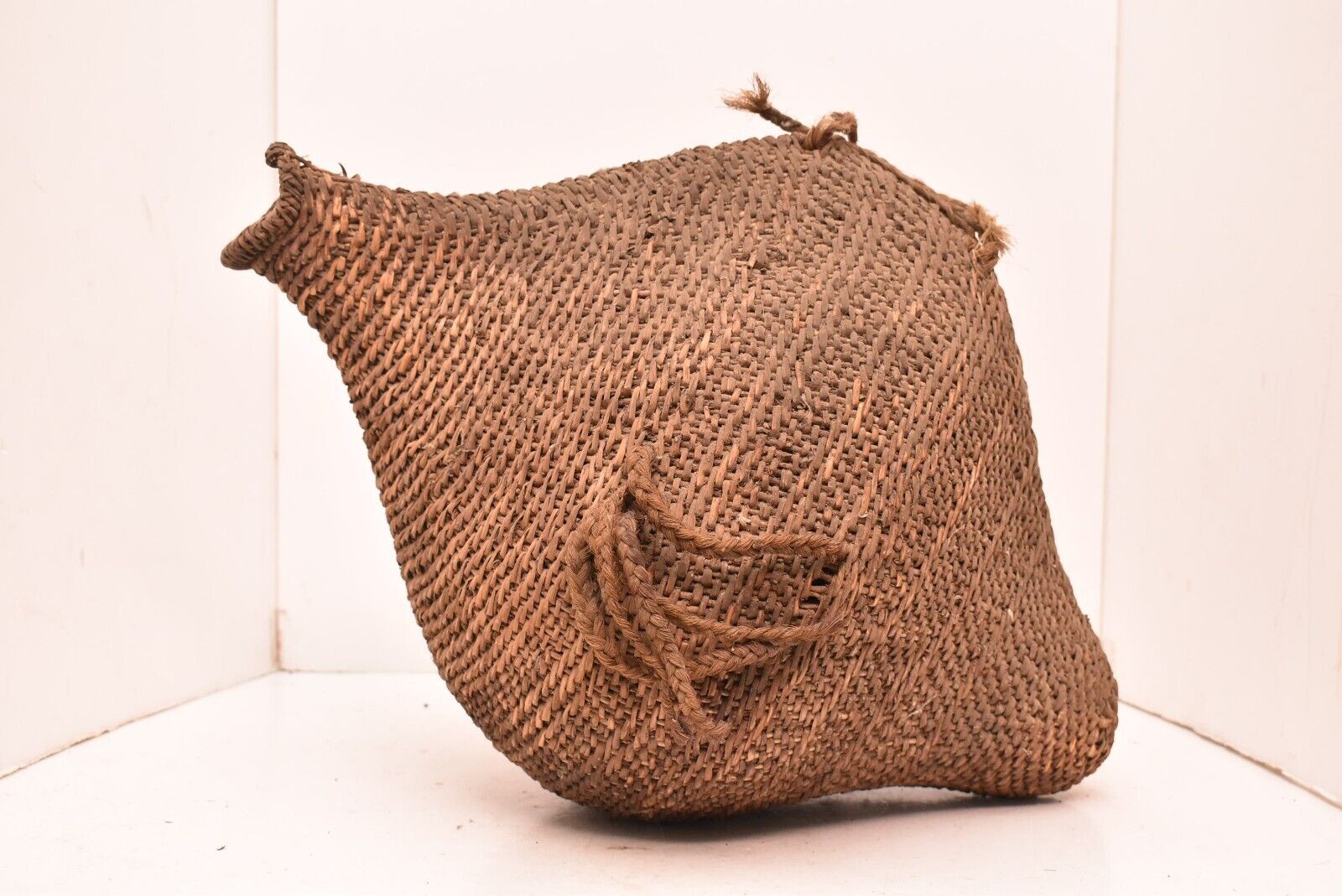 Antique 1800s Paiute Native American Indian Seed Carrier Basket Jug VTG Woven..=