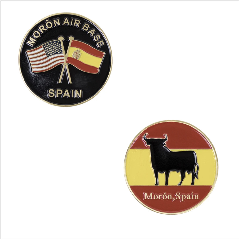 GENUINE U.S. COIN: MORON AIR BASE, MORON SPAIN