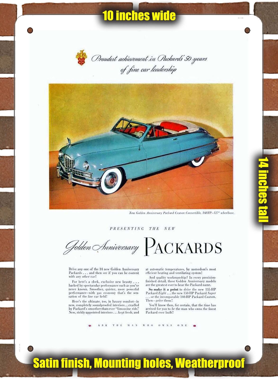 METAL SIGN - 1949 Packard Vintage Ad 08