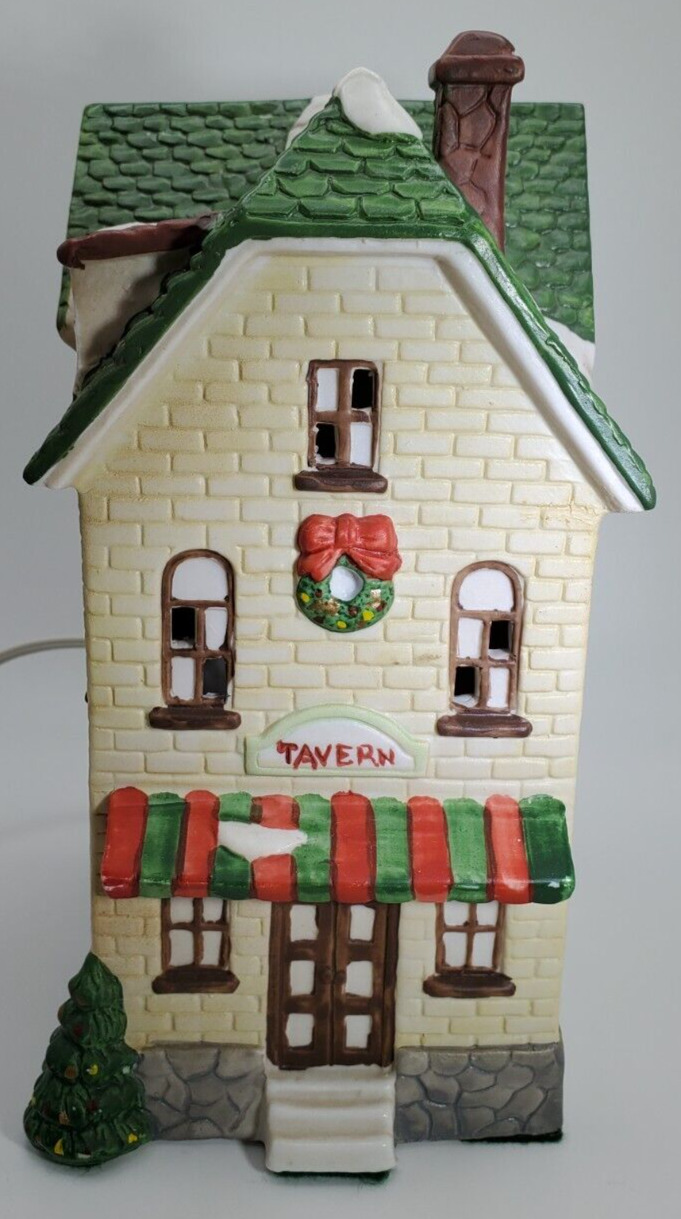 Dept. 56, Dickens Collections, Hand Painted, Porcelain Light-Up Tavern