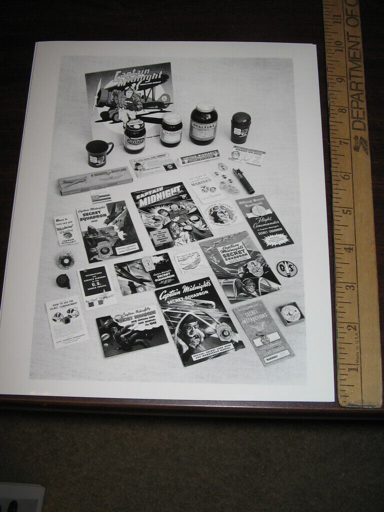 OVALTINE Co file photo 1980s Captain Midnight premiums decoder membership kits B