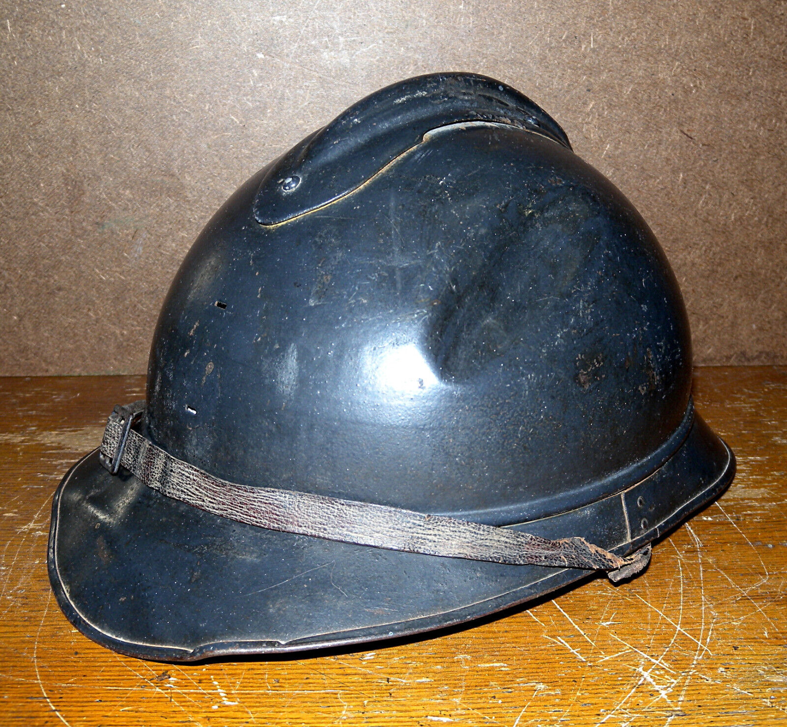 READ French WWI Adrian 1915 US Volunteer YMCA Ambulance Driver Helmet Battle Dam