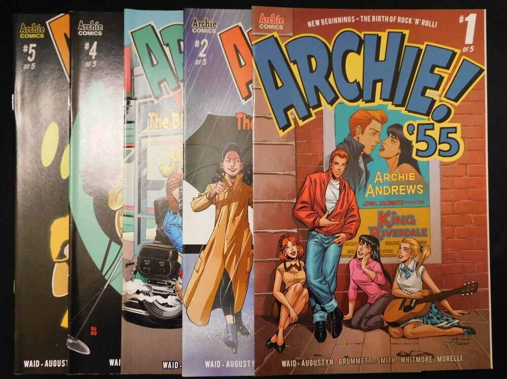 ARCHIE 1955 1-5 B VARIANT COMIC SET COMPLETE WAID AUGUSTYN ORDWAY 2019 VF/NM