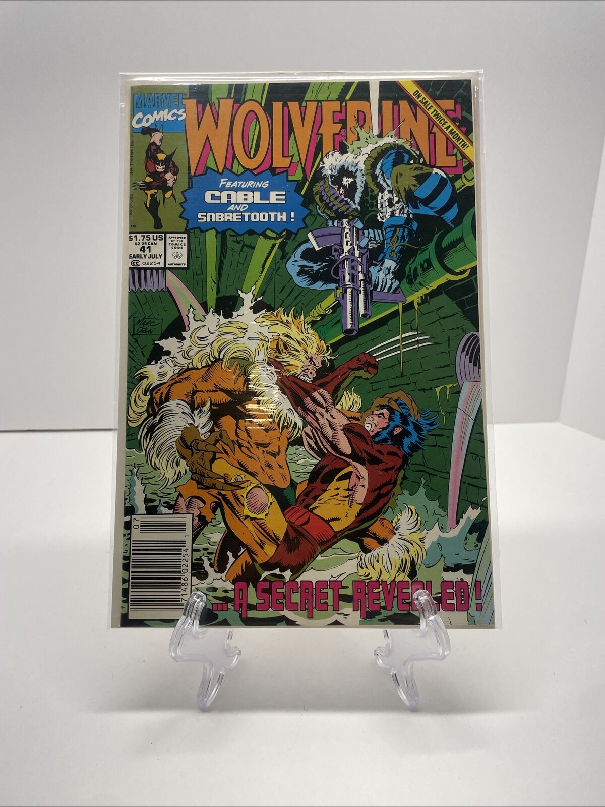 Wolverine #41 July 1991 Newsstand Cover Marvel Comic Book Volume 2