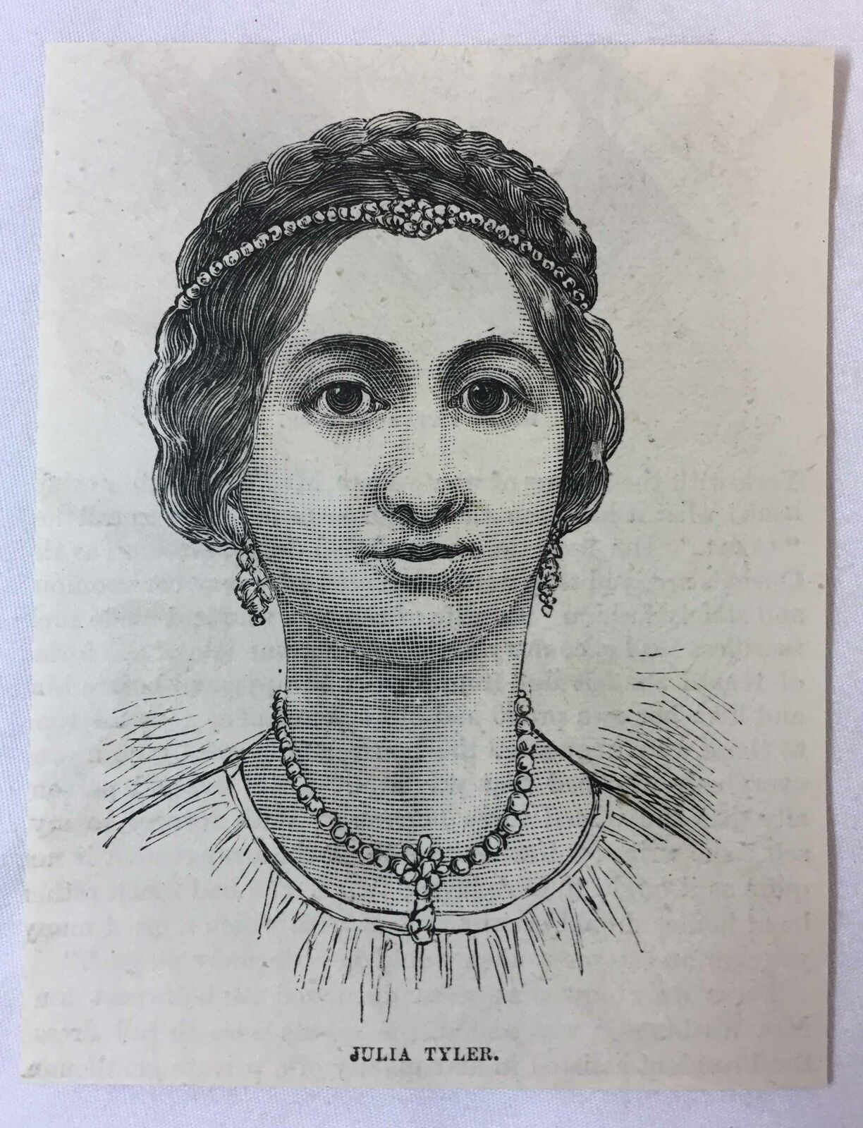 1877 magazine engraving ~ JULIA TYLER