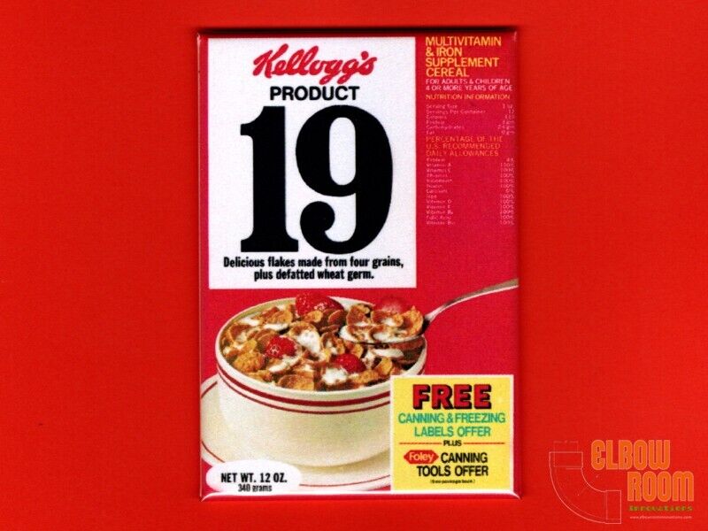 Kellogg\'s Product 19 cereal vintage box art 2x3\