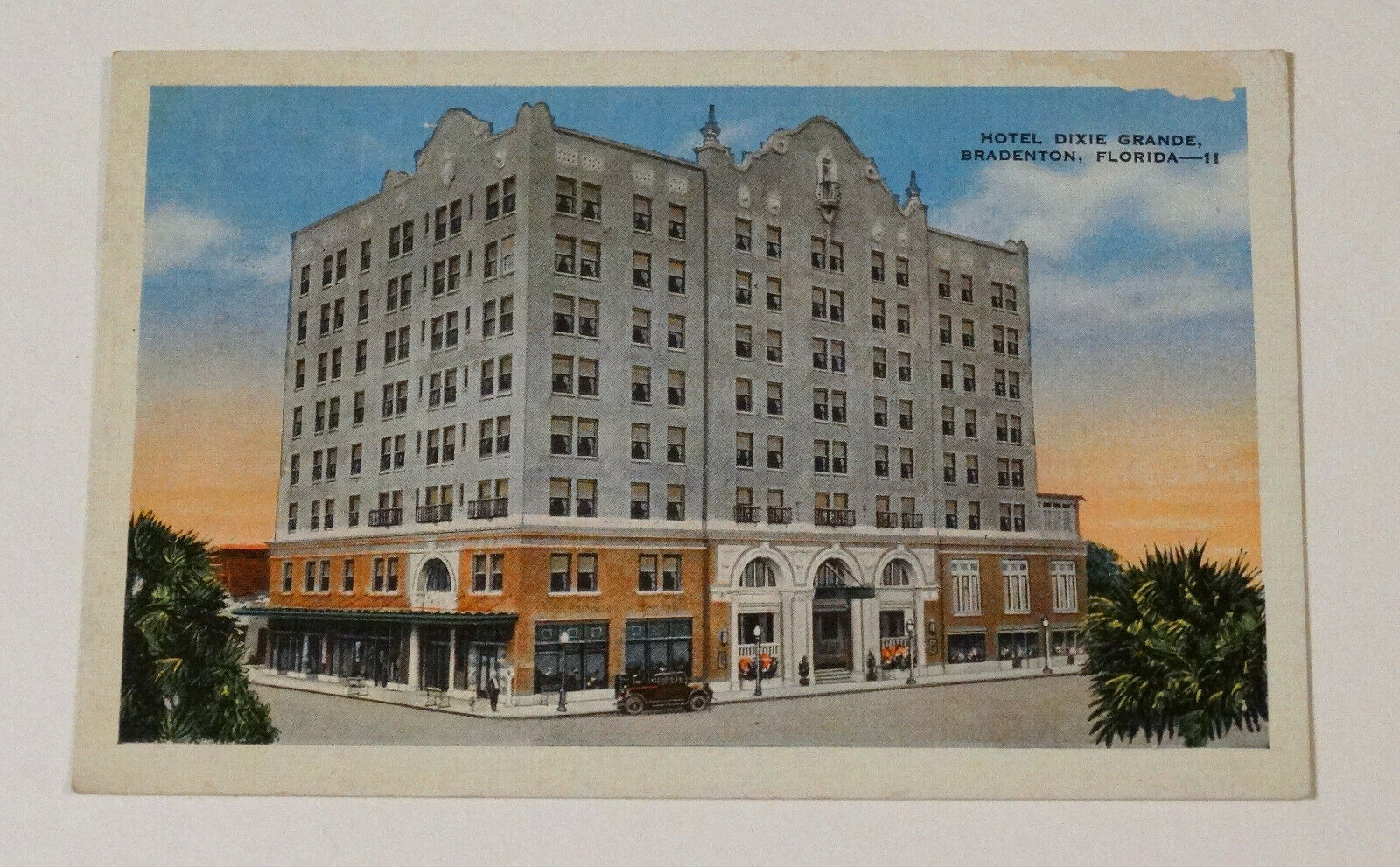 Bradenton Florida FL Postcard Hotel Dixie Grande c1930s