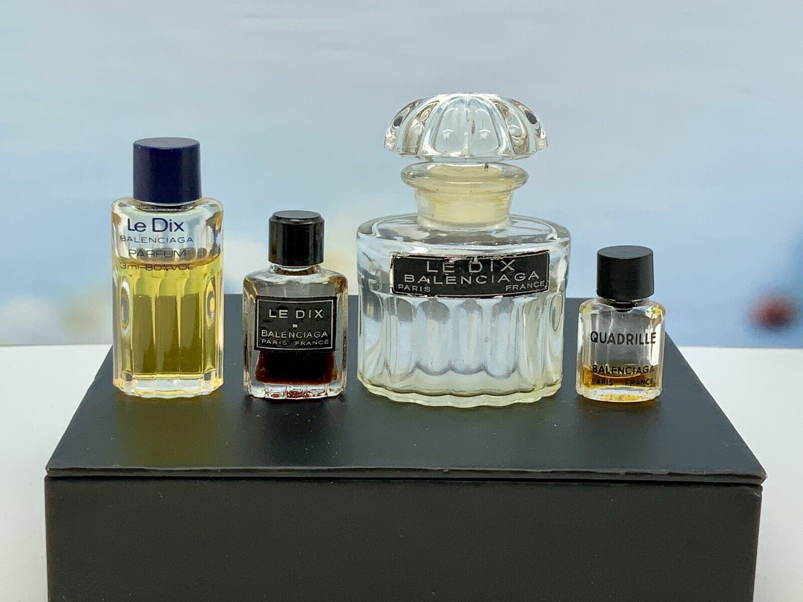 Vintage Balenciaga Le Dix & Quadrille Perfume Bottles