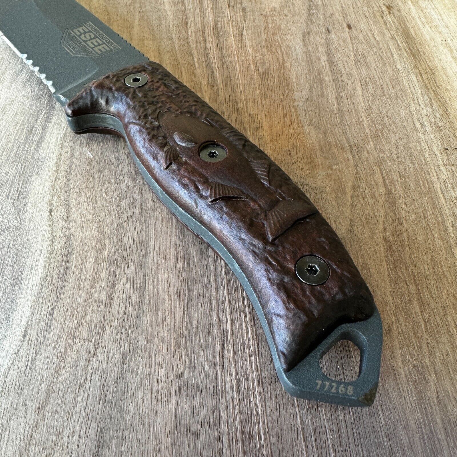 Scales compatible with ESEE-5/6 knife Bolivian Rosewood