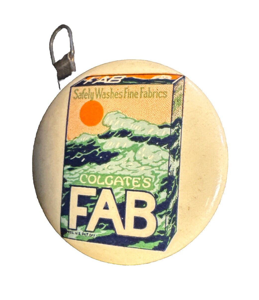 Advertising Colgate\'s FAB Detergent Celluloid Antique TAPE MEASURE-Pocket Size