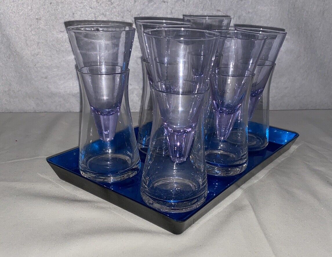 Vodka Chiller Set Service For 6  circle ware Fire On Ice New