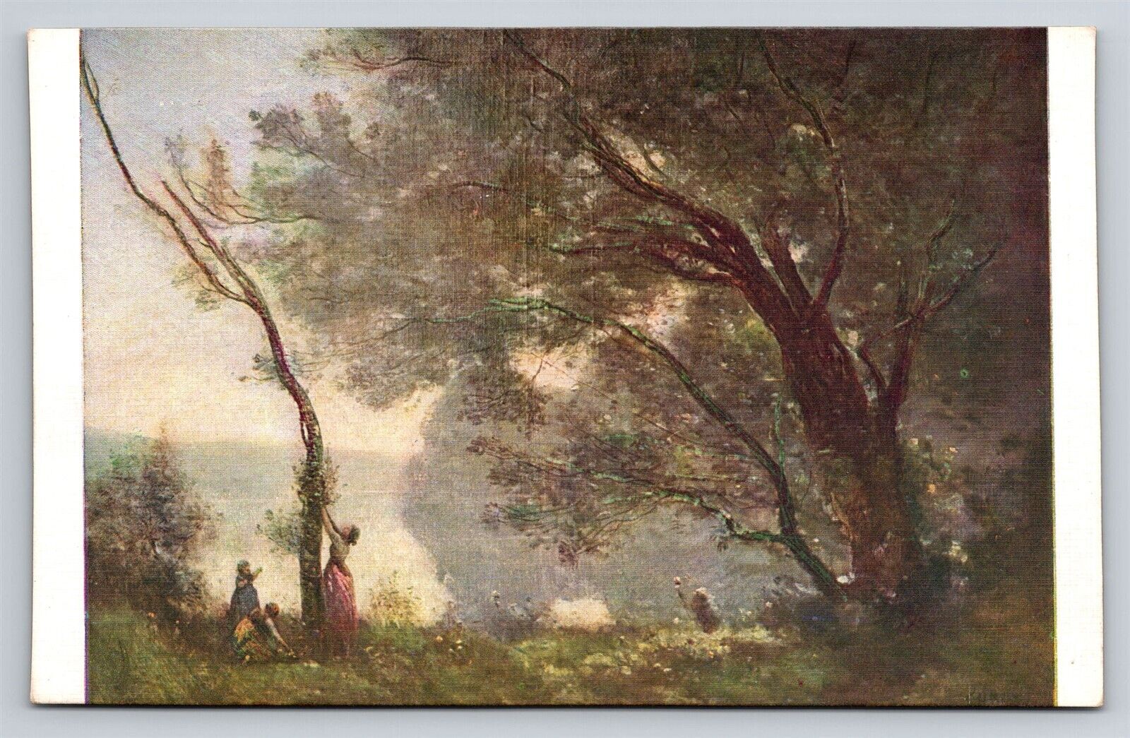 Jean Baptiste Camille Corot Souvenir de Mortefontaine Recollection of Postcard 