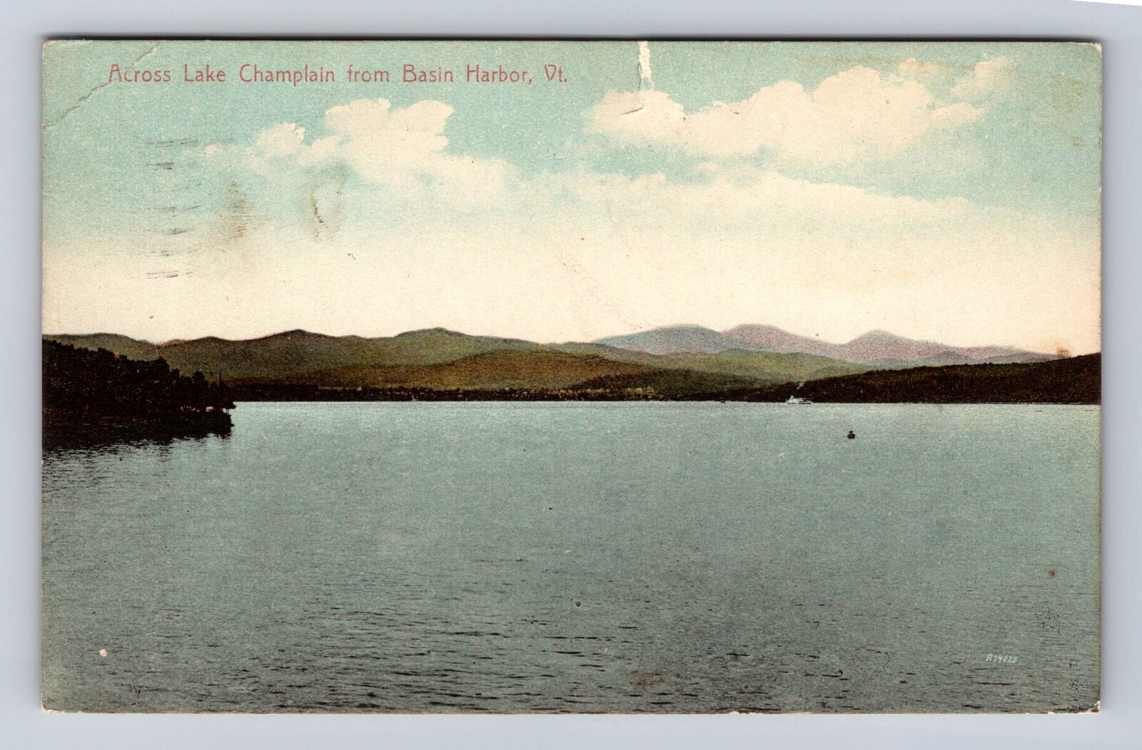 Basin Harbor VT-Vermont, Across Lake Champlain, Antique, Vintage c1912 Postcard