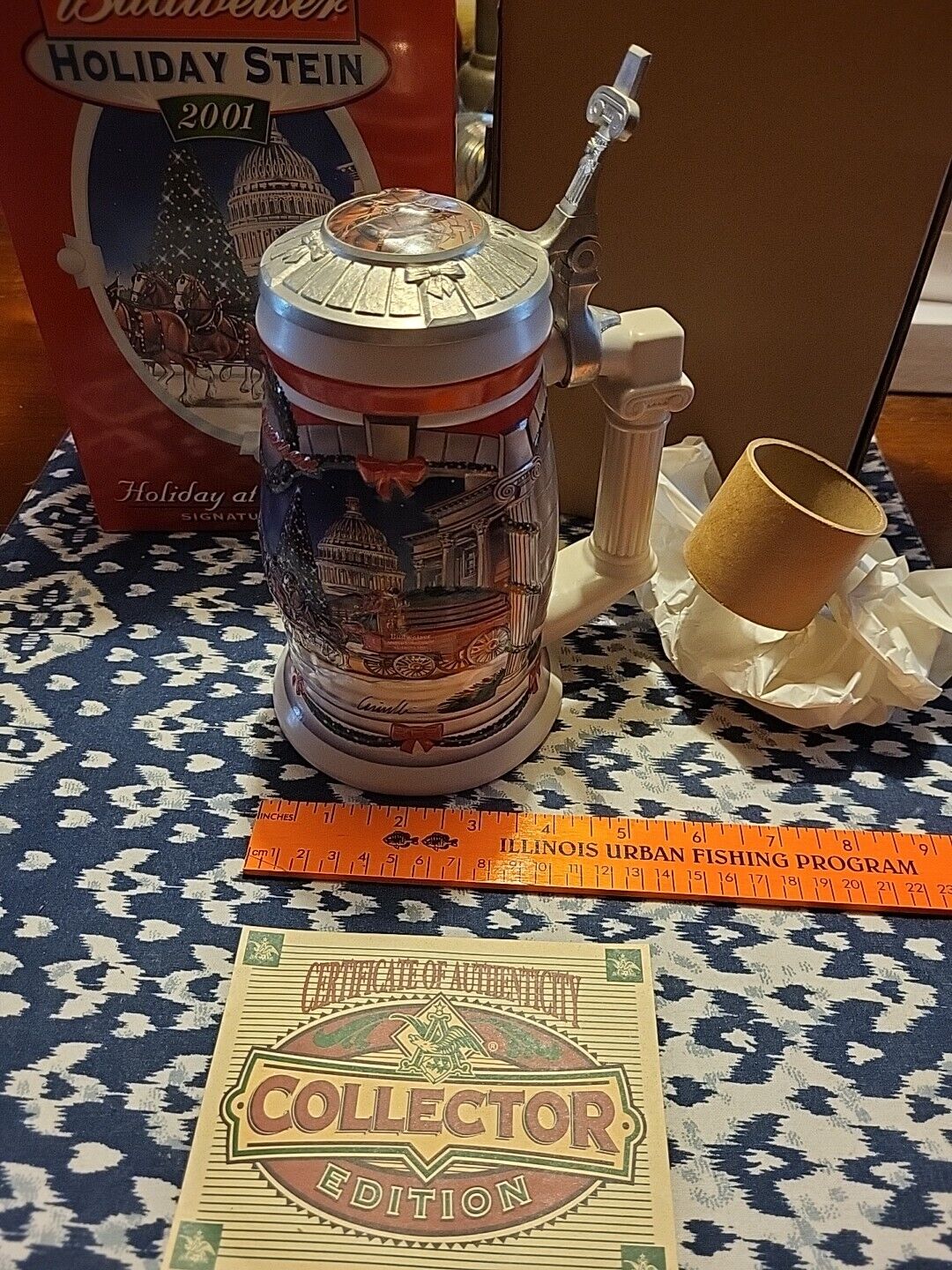 2001 Budweiser Holiday Stein Signature Edition CS455SE Holiday At The Capitol 