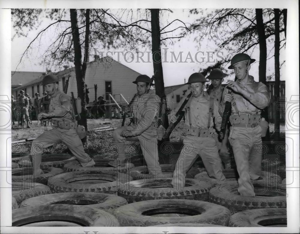 1941 Press Photo Fort Belvoir, Md, Us soldiers in training exercise - nem12495