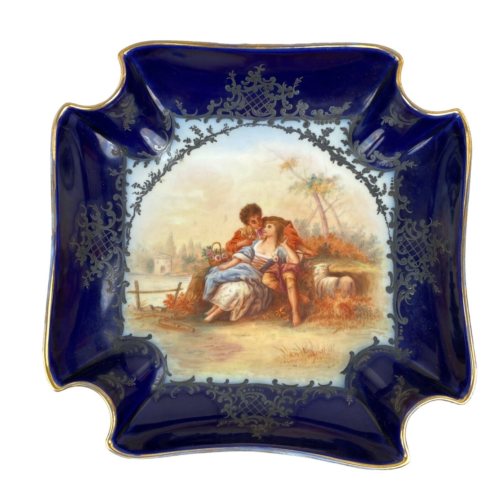Antique Royal Vienna Porcelain Amor Dish Hand Painted Rare Fine 10\