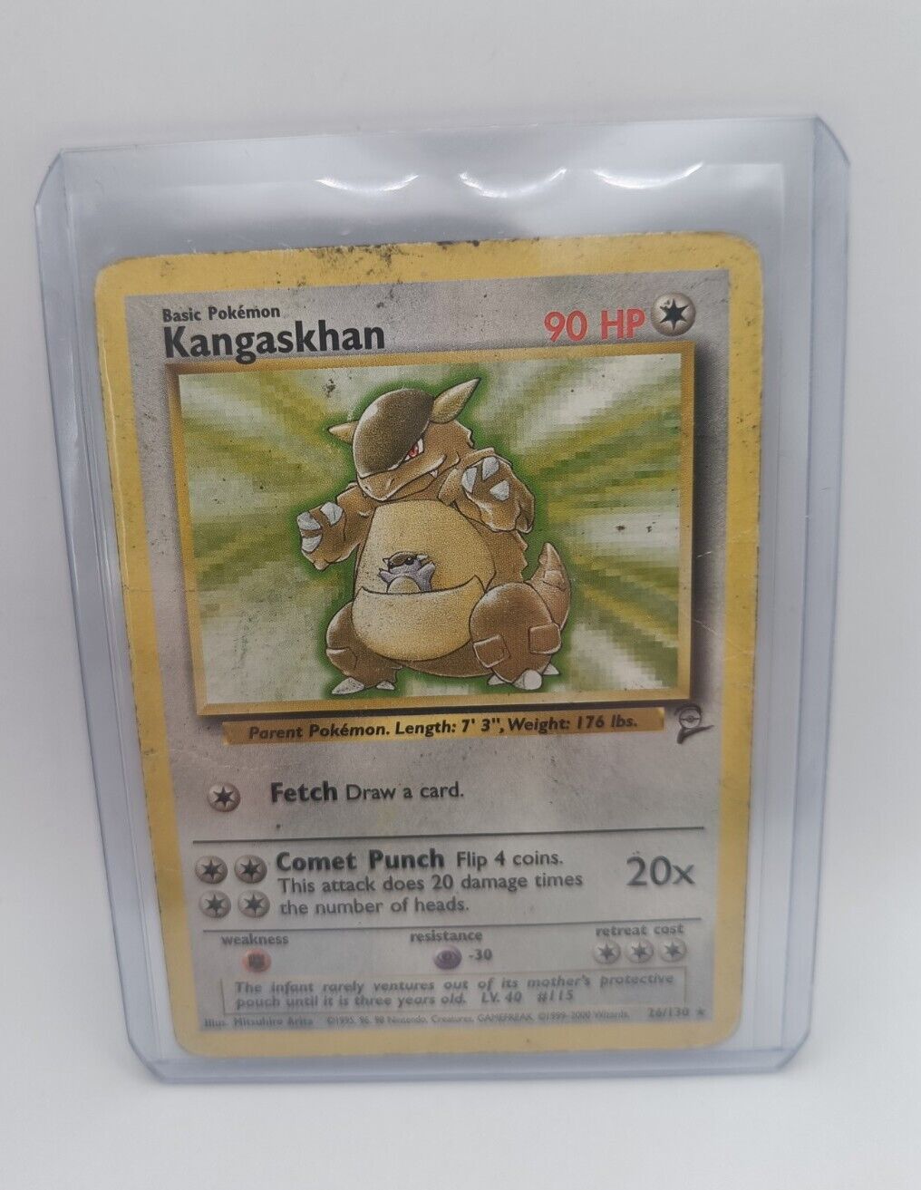 Kangaskhan 26/130 - Rare - Base Set 2 Pokemon Card Near WOTC