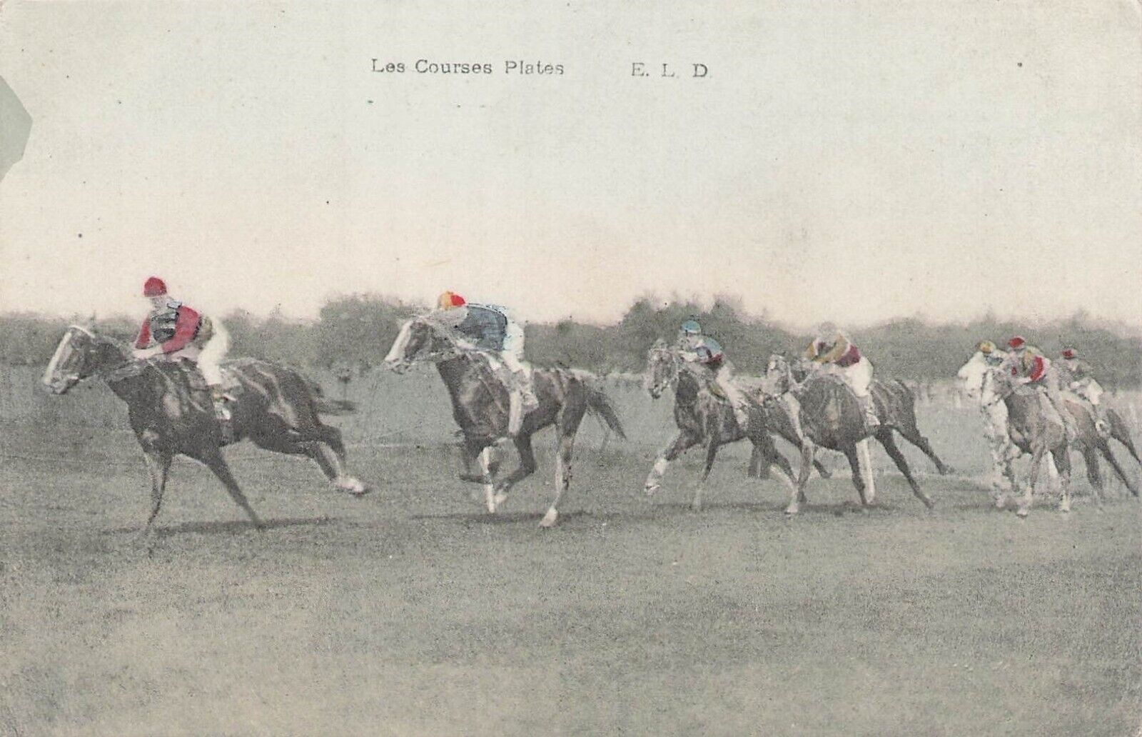 CPA Les sports - horse racing (flat) - beautiful animation 93243