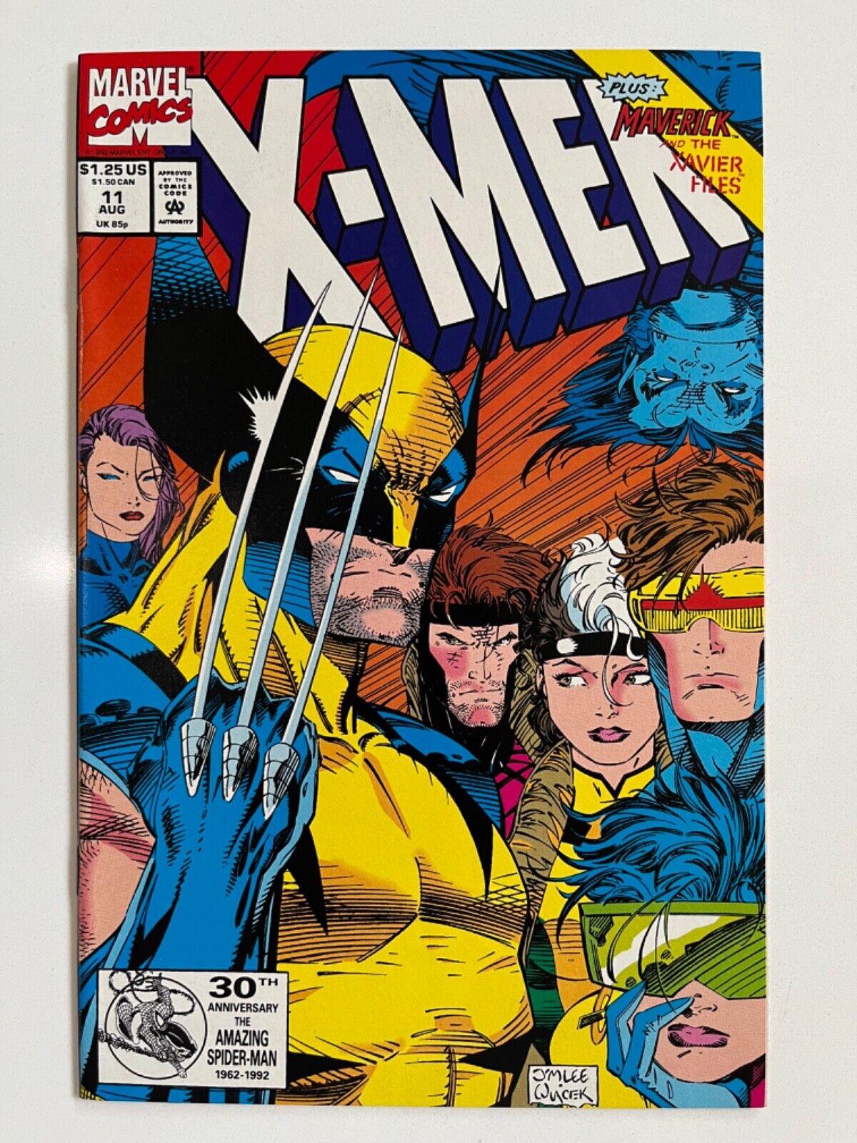 X-Men #11 • Marvel 1992 • Classic Jim Lee Wolverine Cover