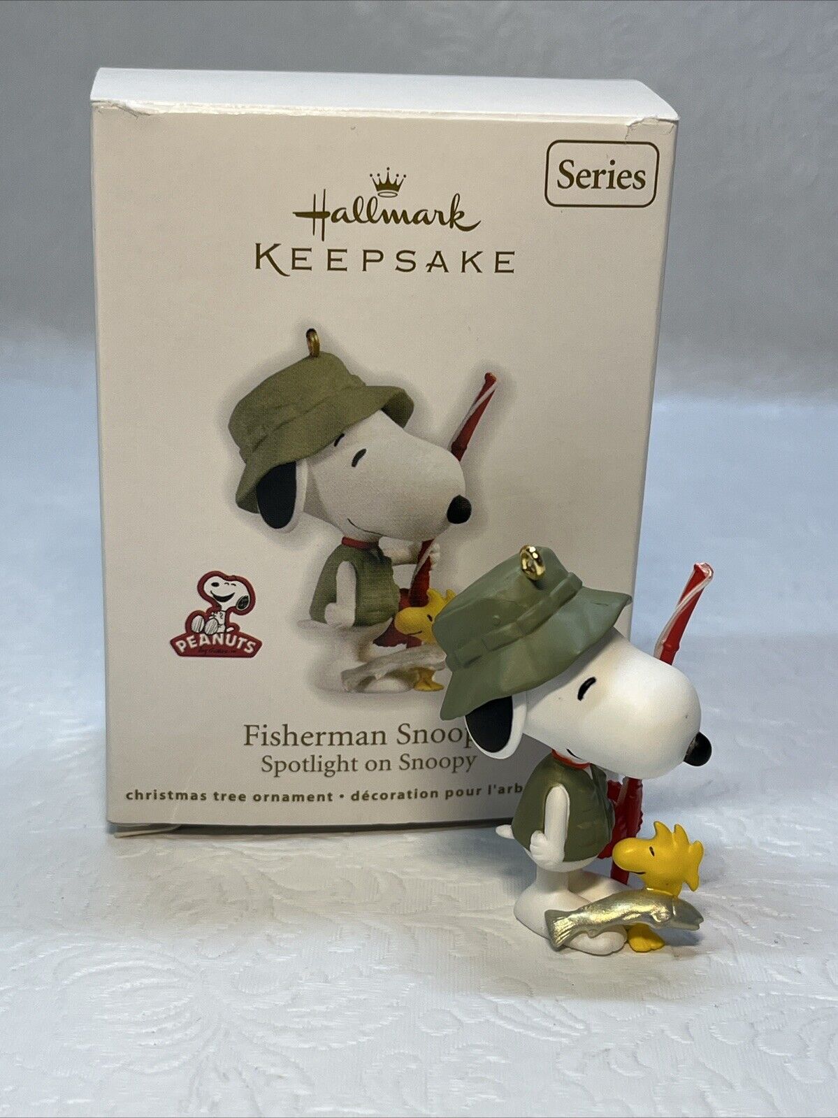 2012 Hallmark Fisherman Snoopy #15 Spotlight On Snoopy Series Peanuts Ornament