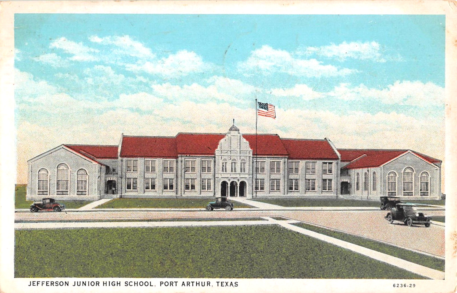 1935 Jefferson Junior High School Port Arthur TX post card