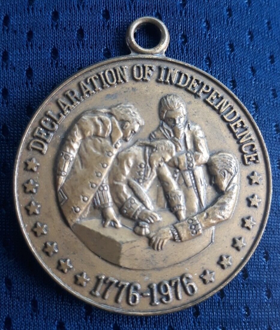 USA 1776-1976 DECLARATION OF INDEPENDENCE KEY FOB MEDALLION Commemorative Mint