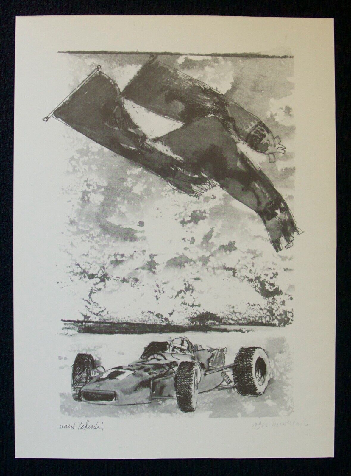 FERRARI 1966 312 F1-66 Formula One F1 Art Print Nani TEDESCHI