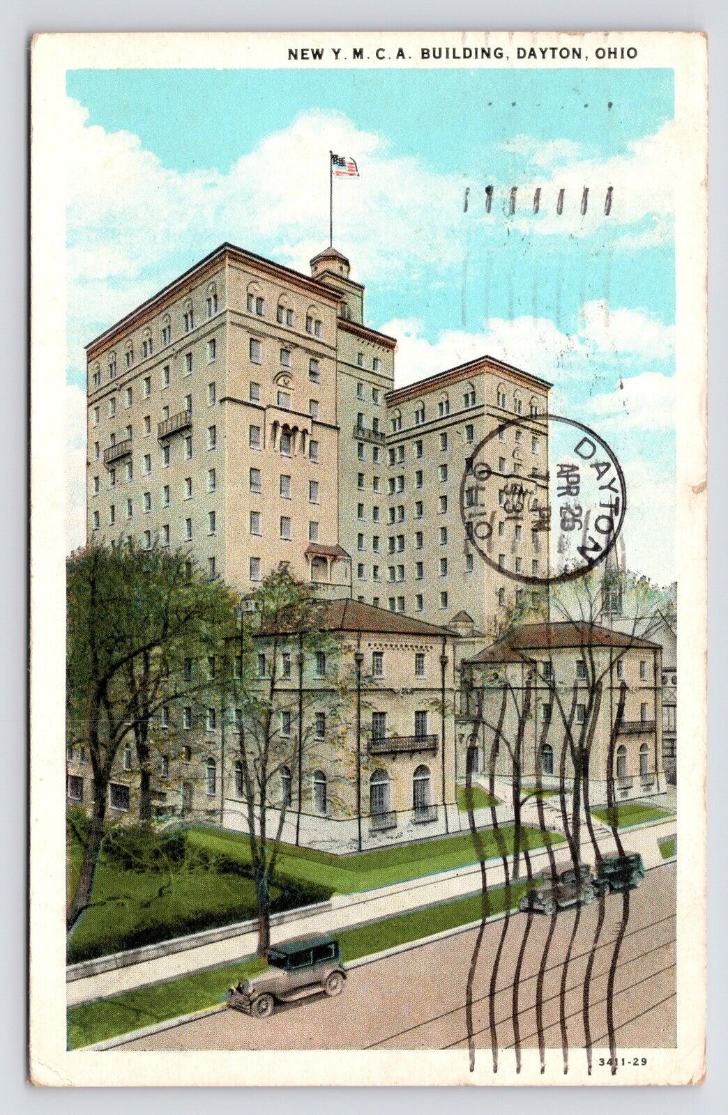 1930s~Dayton Ohio OH~YMCA Building~Vintage Postcard