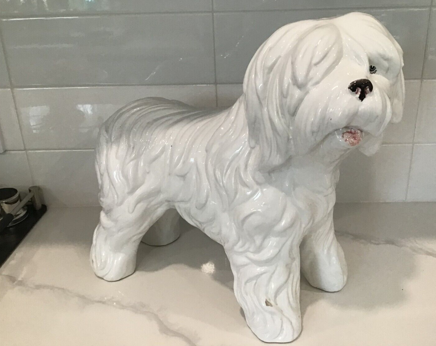 Vintage Italy  17”  Ceramic Sheepdog