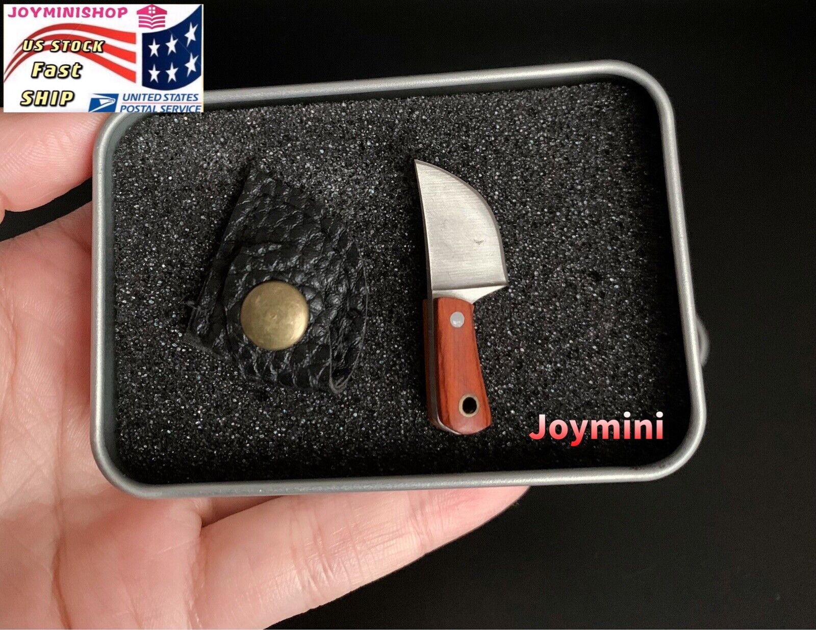 Miniature Small Tiny Working For REAL Blade Knife Cleaver Wood With Box Gift