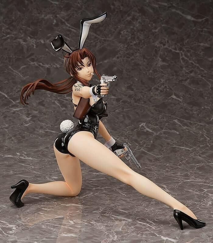 FREEing Black Lagoon Revy Bare Leg Bunny Ver 1/4 Scale Figure Anime toy 350mm