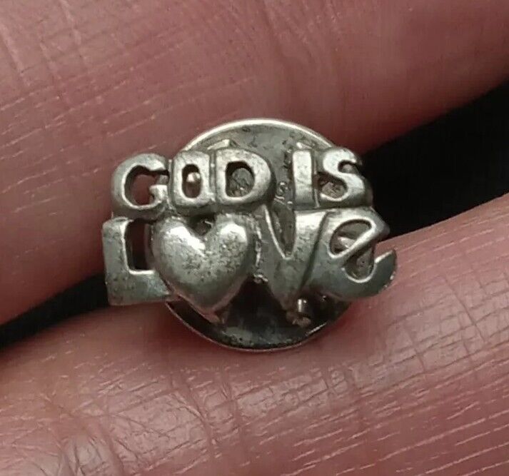 Vintage Tiny God Is Love Lapel Pin