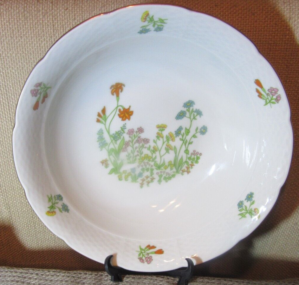 Vintage Europa Fine Porcelain Millie Fleurs Serving/Veggie Bowl Czechoslovakia