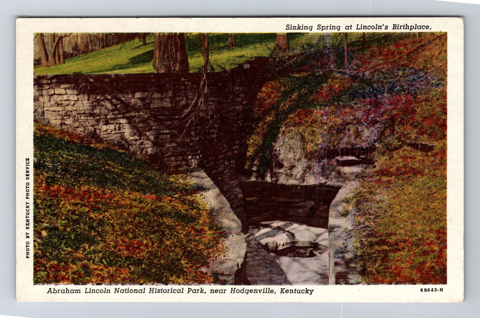Hodgenville KY-Kentucky Sinking Spring At Lincoln's Birthplace Vintage Postcard