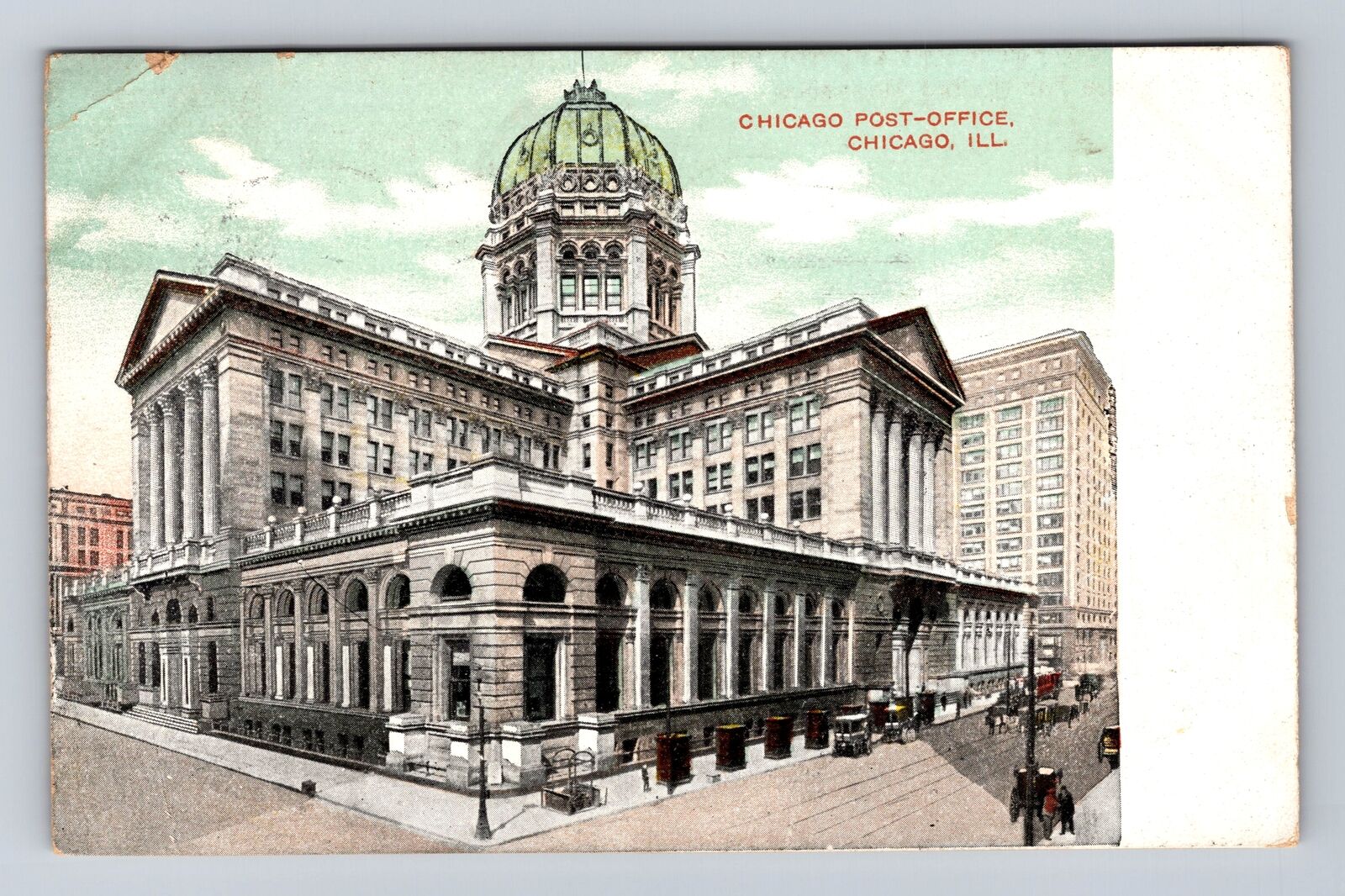 Chicago IL-Illinois, Chicago Post Office, Antique, Vintage c1908 Postcard