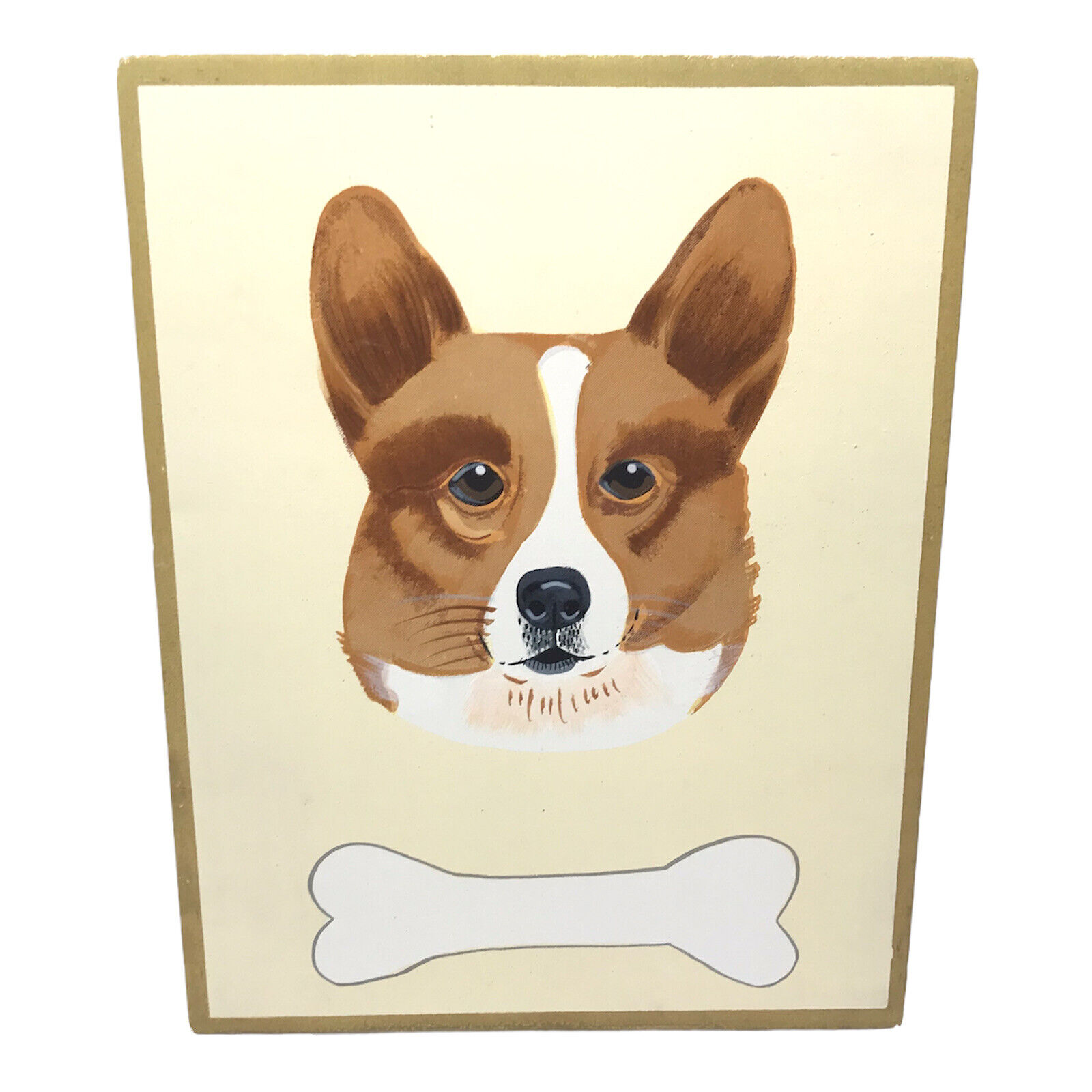 WELSH CORGI Dog Sign Wood Wall Hanging Plaque Puppy Bone Home Decor 8x6” NEW