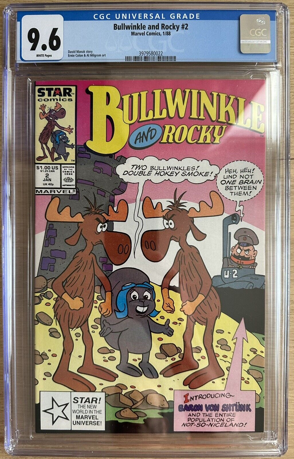 Bullwinkle and Rocky #2 1988 CGC 9.6