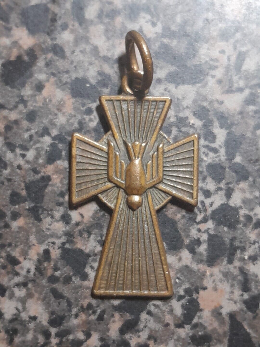 Vintage Catholic Holy Ghost Fathers Pray For The Missions Cross Medal 