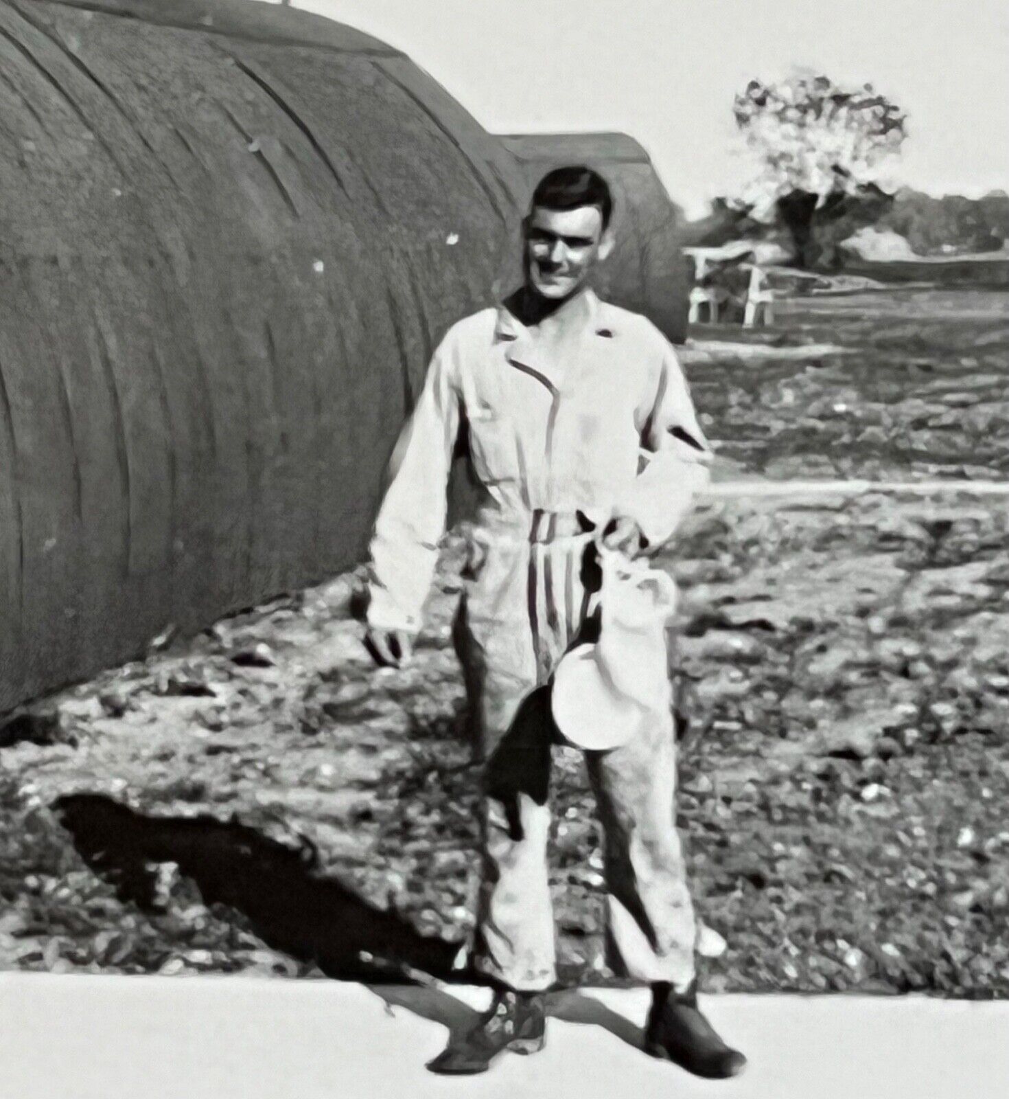 WWII US Military Man Woodrow Sexton from Georgia Snapshot Photograph 2.5 x 2