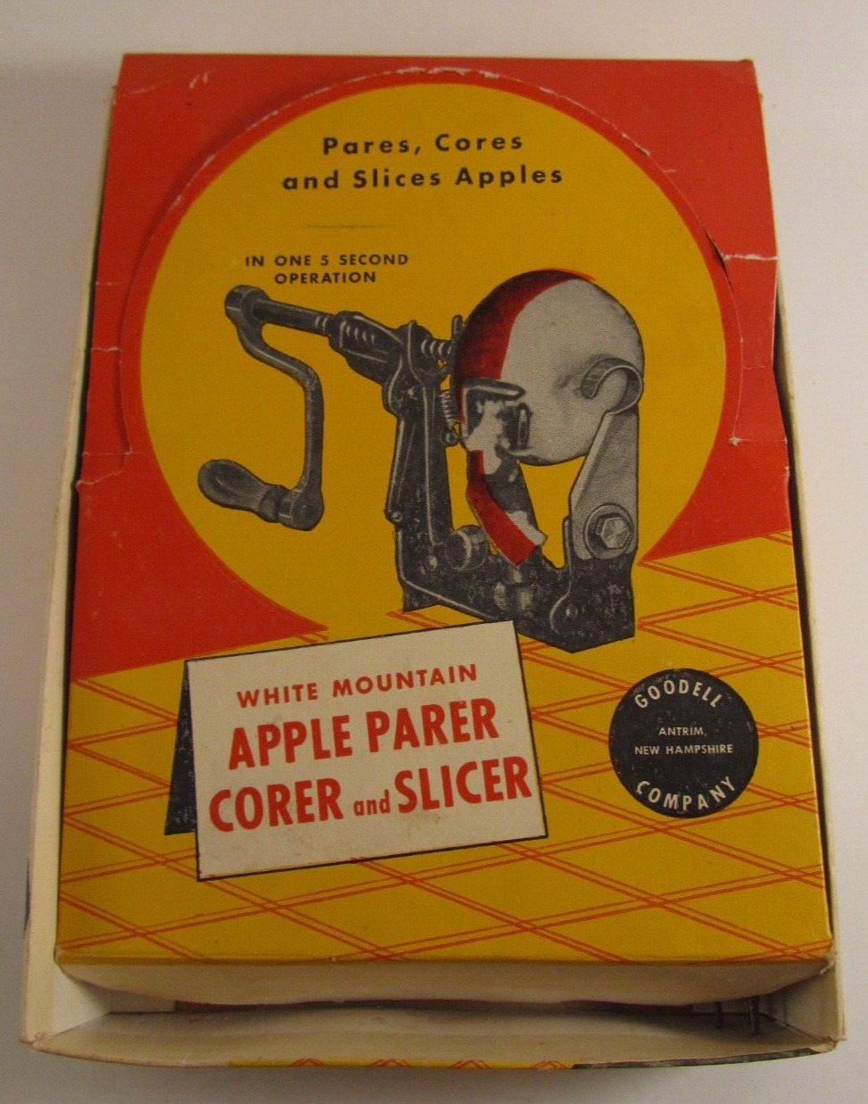 Vintage White Mountain Apple Peeler Corer & Slicer by Goodell in Box #3