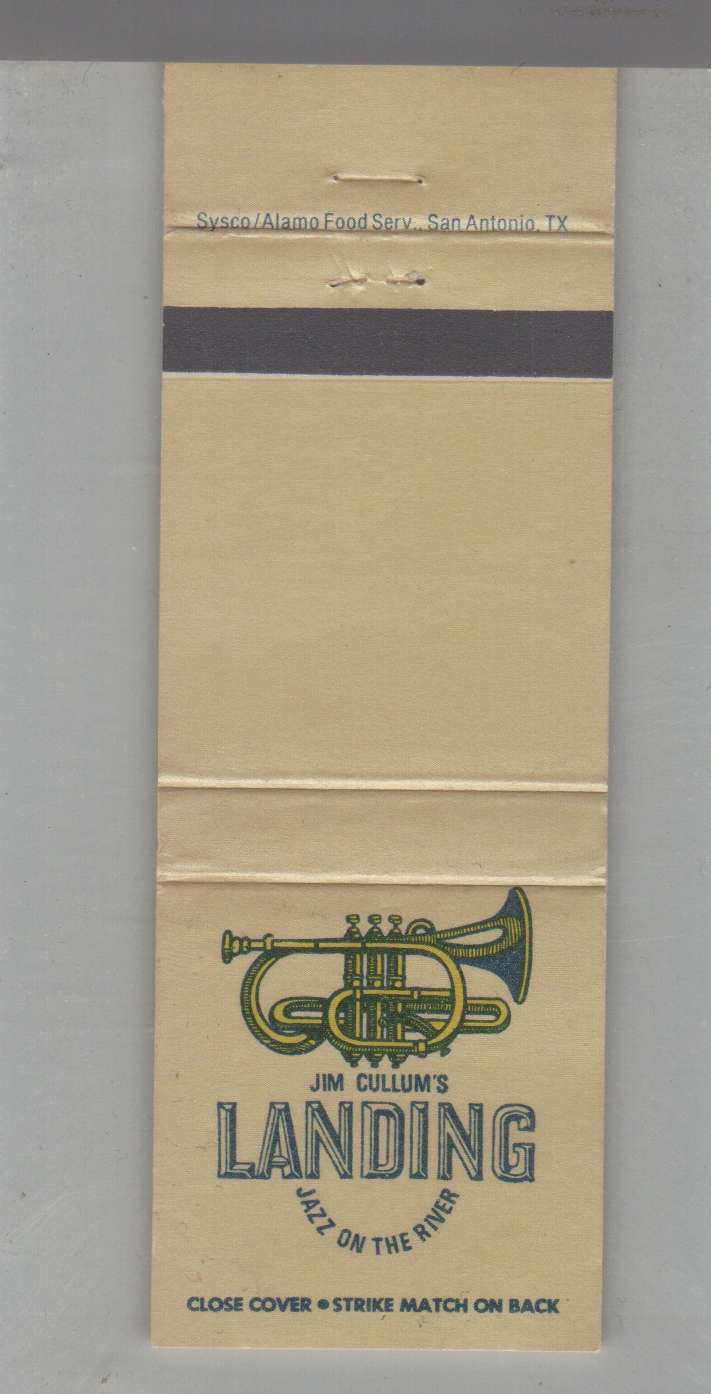 Matchbook Cover - Music Related Jim Cullum\'s Landing Jazz On The River