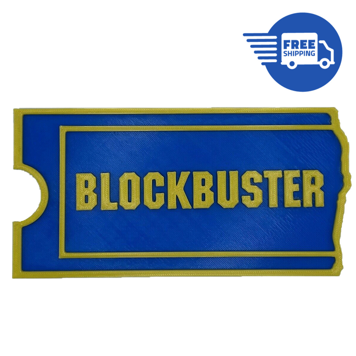 Blockbuster Video Fridge Magnet 3D printed Logo Sign Roughly 3.5”