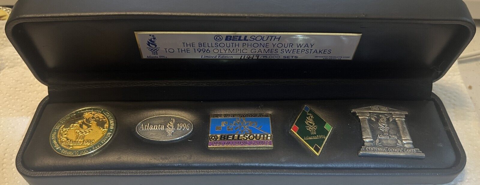 BELLSOUTH 1996 Atlanta Olympic Games Sweepstakes 5 pin Set LTD #11419/15,000
