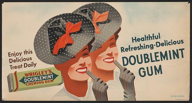 Photo:Bus Poster,Refreshing,Delicious Doublemint Gum,c1935