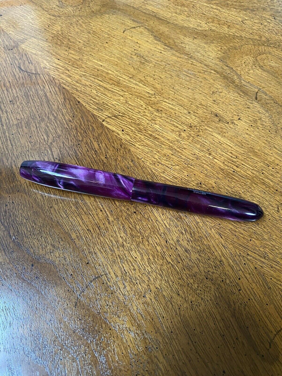 Edison Collier Fountain Pen Dark Purple/Black Swirl EF Nib