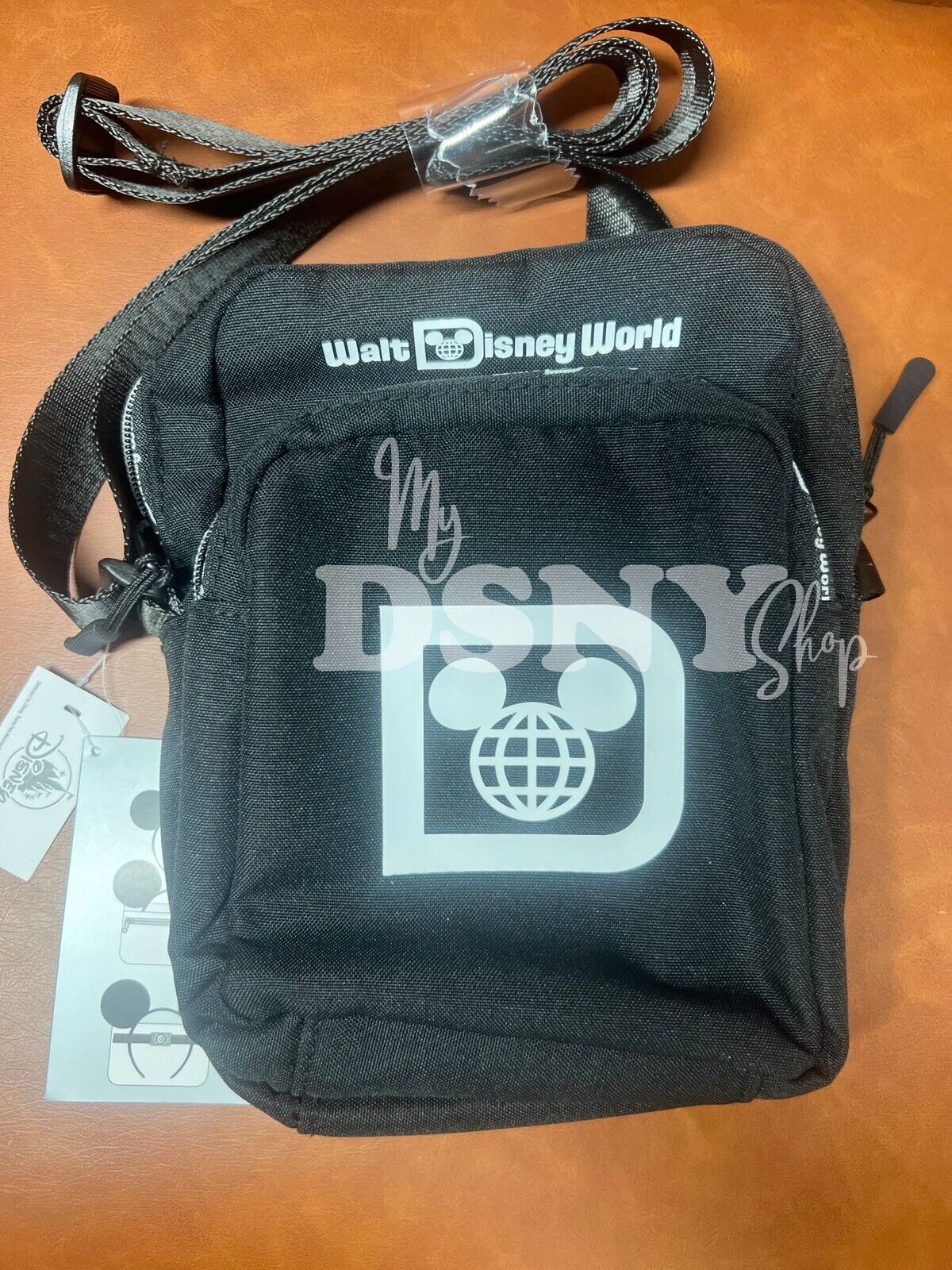 2024 Disney Parks Disney World Black Collection Crossbody Bag With Ear Holder